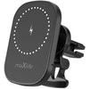 Maxlife automobilinis laikiklis oro grotelėms MXCH-16 magnetinis su belaidžiu įkrovimu juodos spalvos 15W