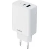 Maxlife MXTC-10-20AC PD QC įkroviklis 1x USB-C 1x USB 20W baltos spalvos