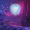 Pakabinamas šviestuvas Psi Patrol Pakabinamas neoninis LED "Paw Patrol" ant stiklo - Paw OW-130246