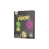 Sieninis šviestuvas Neon LED Light Katė rožinė Bat + USB FLNE04 Forever Light