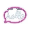 Neoninis LED šviestuvas HELLO pink baltas Bat + USB FLNE15 Forever Light