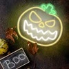 TelForceone Neoninis PLEXI LED ANGRY PUMPKIN geltonas baltas FPNE14"Forever" šviesiai