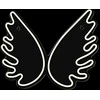 TelForceone Neoniniai PLEXI LED WINGS balti FPNE09X"Forever" šviesiai