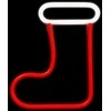 Neon LED Kalėdinė kojinė balta raudona FLNE23 Forever Light