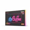 Pakabinamas šviestuvas TelForceone Neon PLEXI LED COFFEE rožinė mėlyna NNE11 Neolia