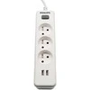 „Philips“ viršįtampių apsaugos įrenginys Balta, 3 lizdai, 2 x USB, 2 m, SPN3032WA/60