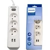 „Philips“ viršįtampių apsaugos įrenginys Balta, 3 lizdai, 2 x USB, 2 m, SPN3032WA/60