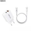 Įkroviklis Remax RP-U120 20W USB-C/USB-A + USB-C to USB-C cable 1.0m baltas
