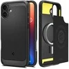 Spigen dėklas RUGGED ARMOR MAG compatible su MagSafe skirtas Apple iPhone 16 matte juodos spalvos