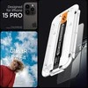 Apsauginis stiklas Spigen GLAS.TR „EZ FIT” FC 2-PACK Apple iPhone 15 Pro Juodas