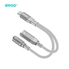 Usams BWOO BZ67 adapteris 2w1 Lightning/USB-C - 3,5 mm lizdas, pilka