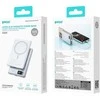 Telforceone BWOO aliuminio magnetic power bank P75 PD 20W 5000 mAh with digital display and USB-C port sidabrinis