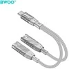 Raycue BWOO BZ68 adapter 2w1 2x USB-C - jack 3.5mm pilka