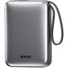 Telforceone BWOO power bank P73 22.5W 20000 mAh with 2 built-in cables 1 x USB-C 1 x Lightning juodas