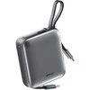 Telforceone BWOO power bank P74 22.5W 10000 mAh with 2 built-in cables 1 x USB-C 1 x Lightning juodas