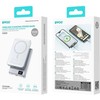 Telforceone BWOO itin plonas aliuminio magnetinis išorinis akumuliatorius P76 PD 20W 10000 mAh su skaitmeniniu ekranu ir USB-C prievadu, juodas