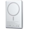 Telforceone BWOO itin plonas aliuminio magnetinis išorinis akumuliatorius P76 PD 20W 10000 mAh su skaitmeniniu ekranu ir USB-C prievadu, juodas