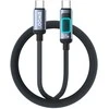 Telforceone BWOO X324CC pintas greito įkrovimo laidas su šviesos ekranu PD 60W USB-C - USB-C