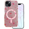 Telforceone „Cherry Mag“ dėklas, skirtas „iPhone 13 / 14“ 6,1 colio blizgučiams