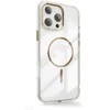 Dėklas Telforceone Clear Thin Mag case for iPhone 17 6,3" auksinis