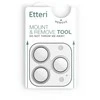Telforceone Etteri camera lens protector for iPhone 15 Pro / 15 Pro Max titanium pilkas