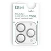 Telforceone Etteri camera lens protector for iPhone 17 Pro / 17 Pro Max pilkas