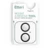 Telforceone „Eteri“ kameros objektyvo apsauga, skirta „iPhone 17“, juoda