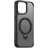 Telforceone Etteri Matt Mag Ring Apple iPhone 12 / 12 Pro 6,1" dėklas telefonui juodos spalvos