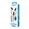 Forever 3in1 kabelis USB - Lightning + USB-C + microUSB 1,0 m 1,5A juodos spalvos