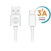 Forever kabelis USB - USB-C 1,0 m 3A baltos spalvos