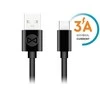 Forever kabelis USB - USB-C 1,0 m 3A juodos spalvos