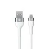 Forever Flexible kabelis USB - Lightning 1,0 m 2.4A baltos spalvos