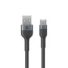 Forever Flexible kabelis USB - USB-C 1,0 m 3A juodos spalvos