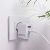 TelForceone Forever GaN TC-06-65AC PD QC įkroviklis 1x USB-C 1x USB 65W baltas