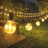 „Telforceone Forever Light“ saulės energija varomos LED girliandos SUNARI FLS-180 8,5 m 10+1 skaidrios lemputės 1800 mAh + nuotolinio valdymo pultas
