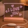 Telforceone Forever Light Wooden Acryl LED Night Light FNL-18 with marker pen