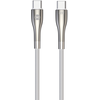 Forever Sleek kabelis USB-C - USB-C 1,0 m 60W baltos spalvos