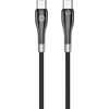 Forever Sleek kabelis USB-C - USB-C 1,0 m 60W juodos spalvos