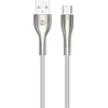 Forever Sleek kabelis USB - USB-C 1,0 m 3A baltos spalvos
