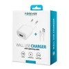 Forever TC-01 įkroviklis 1x USB 1A baltas + Lightning laidas