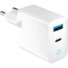 Forever TC-06-20AC PD QC įkroviklis 1x USB-C 1x USB 20W baltos spalvos