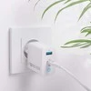 TelForceone Forever TC-06-45AC GaN PD QC įkroviklis 1x USB-C 1x USB 45W baltas