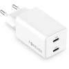 Forever TC-08-45CC GaN PD įkroviklis 2x USB-C 45W baltas