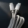 Forever Vibe laidas USB-C – USB-C 1,0 m 60W sidabrinis