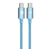 Telforceone Forever Vibe cable USB-C - USB-C 1,0 m 60W sky mėlynas