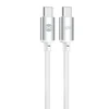 Forever Vibe laidas USB-C – USB-C 1,0 m 60W sidabrinis