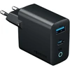 Forever Vibe-TC45AC GaN PD QC įkroviklis 1x USB-C 1x USB 45W tamsiai pilkas