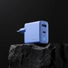 Forever Vibe-TC45AC GaN PD QC įkroviklis 1x USB-C 1x USB 45W dangaus mėlyna