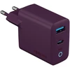 Forever Vibe-TC45AC GaN PD QC įkroviklis 1x USB-C 1x USB 45W tamsios vyšnios spalvos