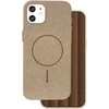 Dėklas Telforceone Glitter Thin Mag case for iPhone 12 / 12 Pro 6,1" ruda